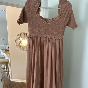 Free People rose pink midi dress